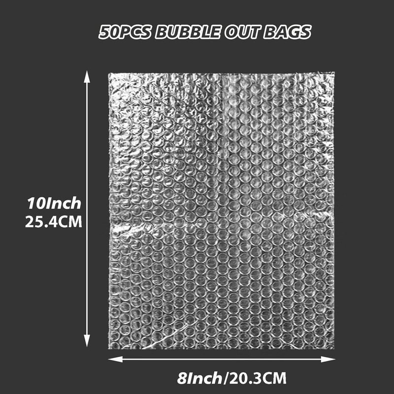 XHMAXE 50Pcs Bubble Pouches Wrap,8”x10”Bubble Pouches for Shipping,Double Wall Bubble Cushioning Wrap out Bags for Mailing Packing,Moving and Storage Glass Fragile China Dishes Electronic Item - Image 2